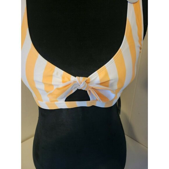 Forever 21 size XL NWT Yellow and Cream bikini top - Picture 2 of 3